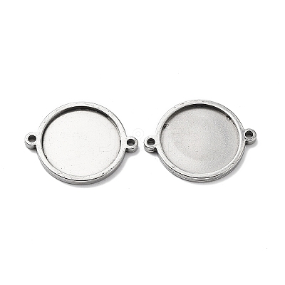 Non-Tarnish 201 Stainless Steel Cabochon Connector Settings STAS-E197-01P-1