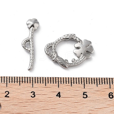 Non-Tarnish 304 Stainless Steel Toggle Clasps STAS-A092-02P-1
