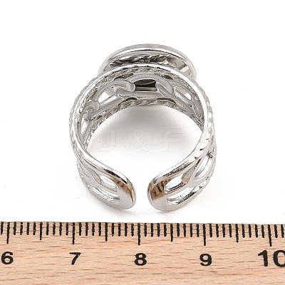 304 Stainless Steel Cuff Ring Components SA-CBA82C8-01D-P-1
