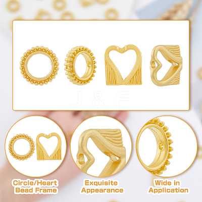 40Pcs 2 Style Alloy Bead Frame FIND-DC0002-72-1