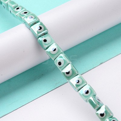 Handmade Porcelain Ceramic Beads Strands LAMP-B021-06I-1
