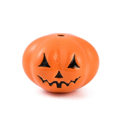 Halloween Theme Spray Painted Alloy Beads PALLOY-D029-03A-RS-1