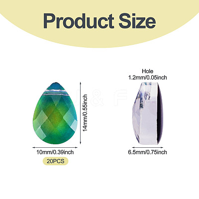 Glass Charms GLAA-TAC0012-28A-1
