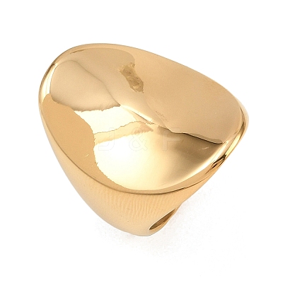 Oval 304 Stainless Steel Finger Rings for Women RJEW-G367-01G-1