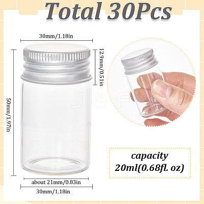 Clear Glass Bottles Bead Containers CON-SC0001-11S-02-1