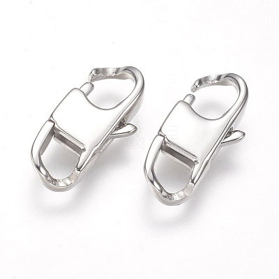 Tarnish Resistant 304 Stainless Steel Lobster Claw Clasps STAS-O114-056B-P-1