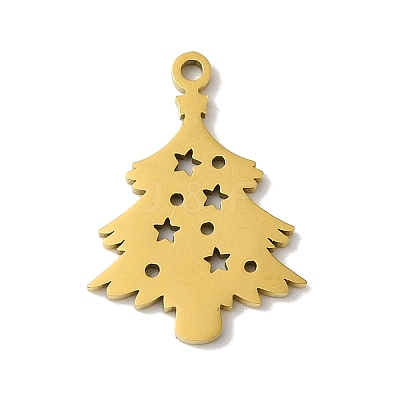 5Pcs Christmas 201 Stainless Steel Pendants STAS-Z068-01G-01-1