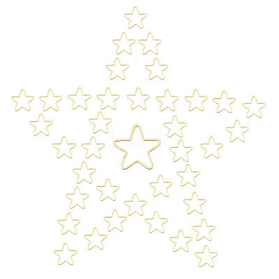 150Pcs Star Brass Linking Rings KK-CN0001-03-1