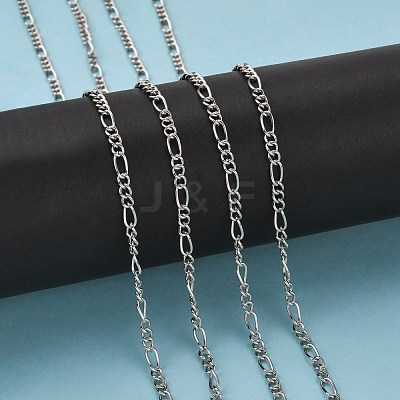 Platinum Plated Iron Figaro Chains Mother-Son Chains X-CHSM005Y-N-1