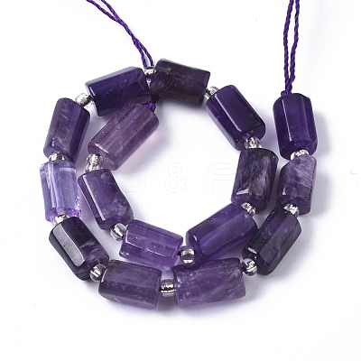 Natural Amethyst Beads Strands X-G-S345-8x11-004-1