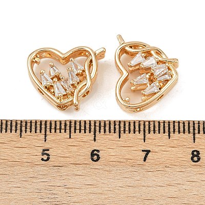 Brass Pave Clear Cubic Zirconia Multi-Strand Links KK-F906-18G-1