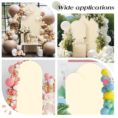 2Pcs 2 Styles Polyester Wedding Arch Cover Cloth FEPA-CN0001-02B-1