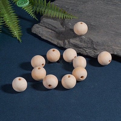 Unfinished Wood Beads X-WOOD-S651-20mm-LF-1