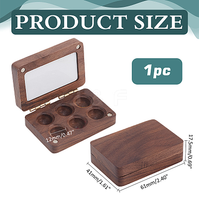 Wood Watercolor Paints Tins Box AJEW-WH0542-84B-1