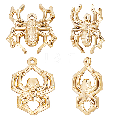 12Pcs 2 Style Halloween Theme 201 Stainless Steel Pendants STAS-BBC0002-02-1