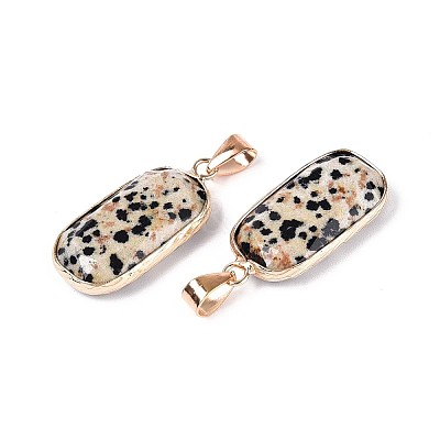 Natural Dalmatian Jasper Pendants G-N349-03D-G-1