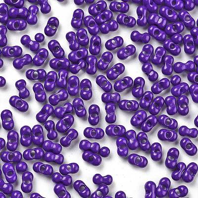 Baking Paint Glass Seed Beads SEED-A033-04O-1
