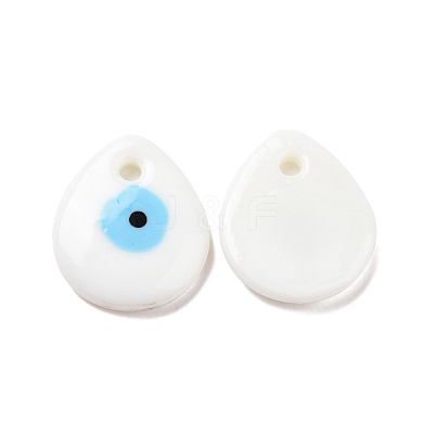 Handmade Lampwork Evil Eye Pendants LAMP-E106-01B-1