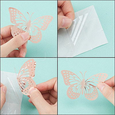 8 Sets 8 Styles Paper Wall Stickers DIY-CA0002-33-1