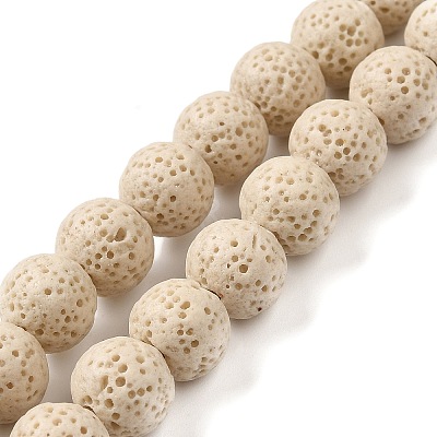 Natural Lava Rock Bead Strands G-L435-03-8mm-17-1