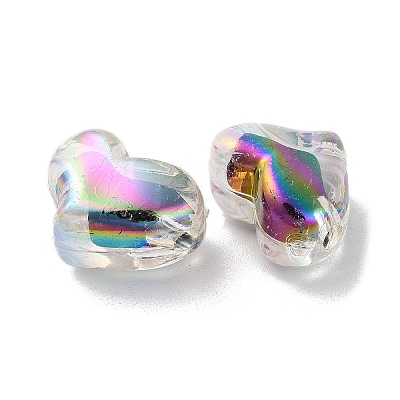 UV Plating Rainbow Iridescent Acrylic Beads OACR-H112-23A-1