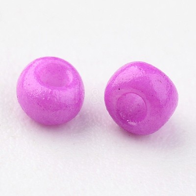 8/0 3mm Baking Paint Glass Seed Beads Loose Spacer Beads X-SEED-S002-K21-1