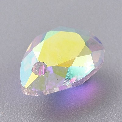 Glass Rhinestone Pendants RGLA-A024-H02-001AB-1