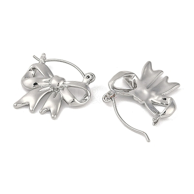 Brass Hoop Earrings for Women EJEW-F344-01P-01-1