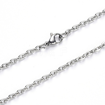 Non-Tarnish 304 Stainless Steel Cable Chain Necklace NJEW-S420-004P-1