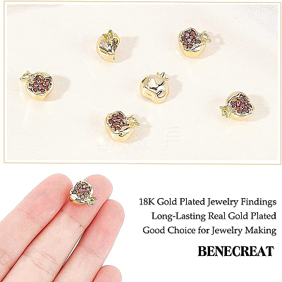 Brass Micro Pave Chocolate Cubic Zirconia Charms KK-BC0009-05-1