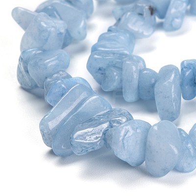 Dyed Natural Aquamarine Beads Strands X-G-F703-12-1