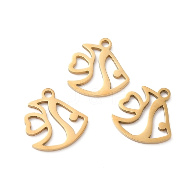 201 Stainless Steel Pendants STAS-I199-D01-G-1