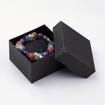 Gemstone Beaded Chakra Bracelets BJEW-JB02568-1