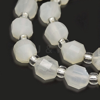 Grade A Natural White Moonstone Beads Strands G-O201B-40-1