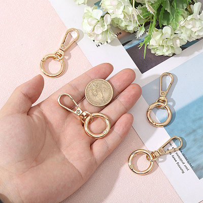Alloy Swivel Lobster Claw Clasps & Spring Gate Rings HJEW-CA00006-02-1