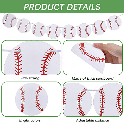 8Pcs Sports Party Decoration Paper Banner AJEW-CN0007-14D-1