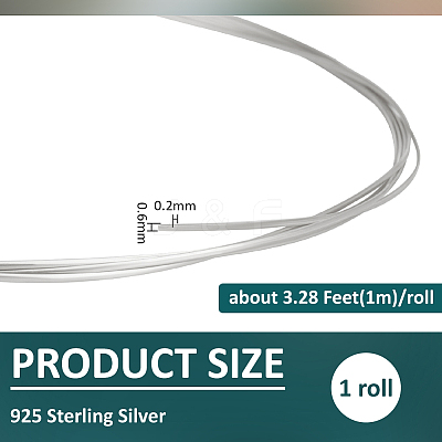 1M 925 Sterling Silver Wire STER-BC0004-53A-1