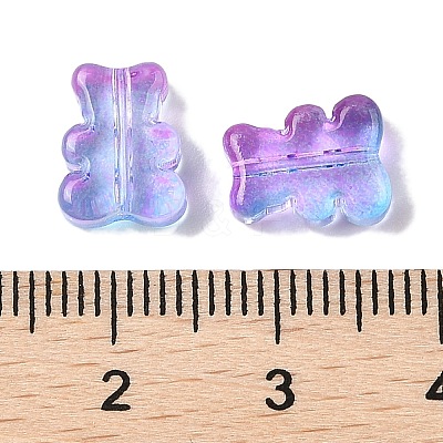 Transparent Spray Paint Glass Beads GLAA-Z011-08-1
