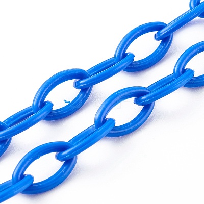 3Pcs 3 Colors Personalized ABS Plastic Cable Chain Necklaces NJEW-JN03484-02-1