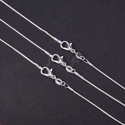 Brass Snake Chain Fine Necklaces NJEW-PH0002-20-1