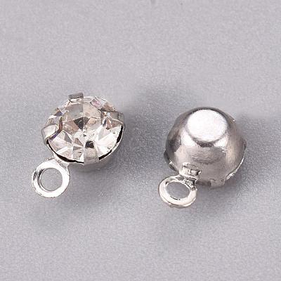 Brass Rhinestone Pendants RSB020NF-1