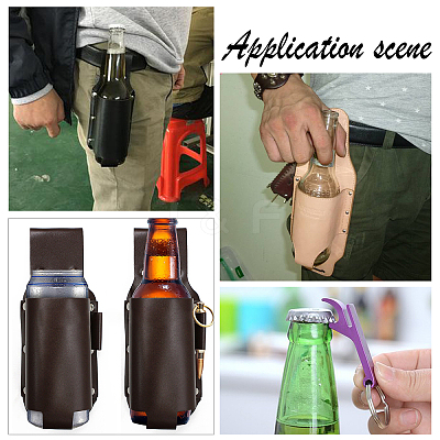 1Pc PU Leather Wine Bottle Cover AJEW-GF0003-88A-1