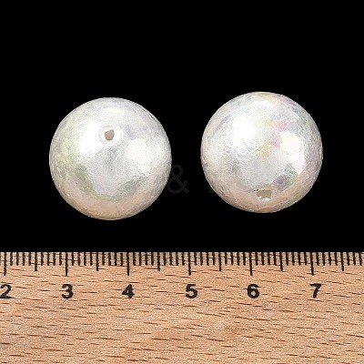 UV Plating Textured Transparent Acrylic Beads AC-CBAC6DF-02-1