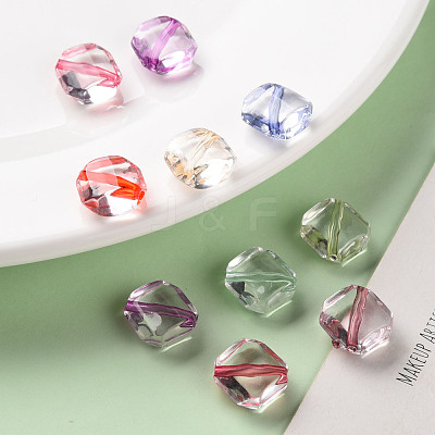 Transparent Acrylic Beads TACR-S154-08A-1