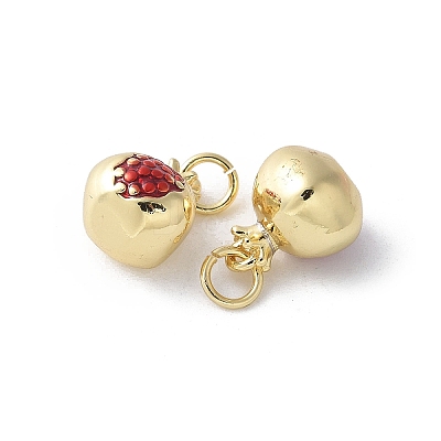 Brass Enamel Charms KK-D336-06G-09-1