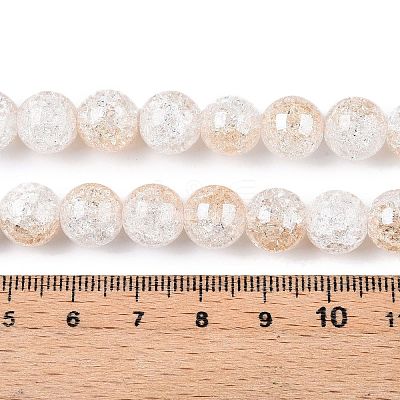 Electroplated Crackle Glass Beads Strands X-EGLA-N014-10mm-02-1