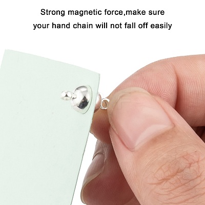 Brass Magnetic Clasps with Loops MC019-S-1