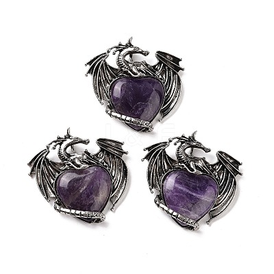 Natural Amethyst Pendants G-A207-03AS-05-1