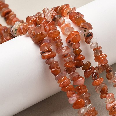 Natural Agate Chip Bead Strands G-M205-47-1