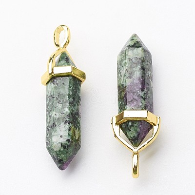 Natural Ruby in Zoisite Double Terminated Pointed Pendants G-G902-B15-1